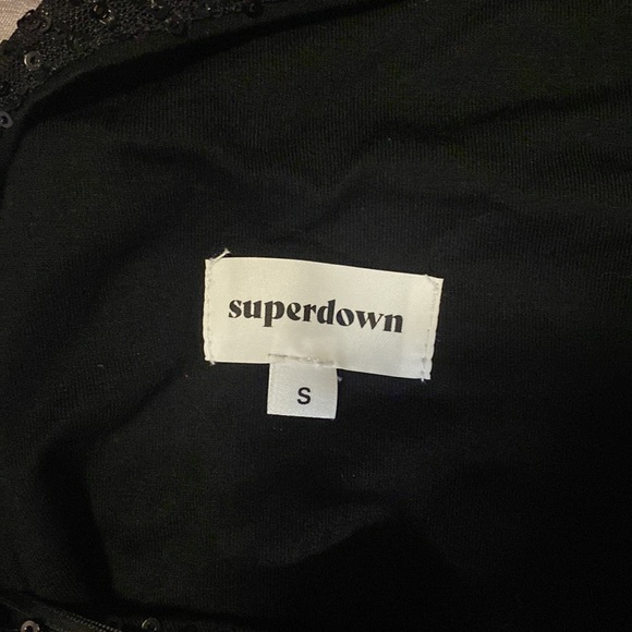 Black sequin one shoulder body suit - Picture 5 of 6